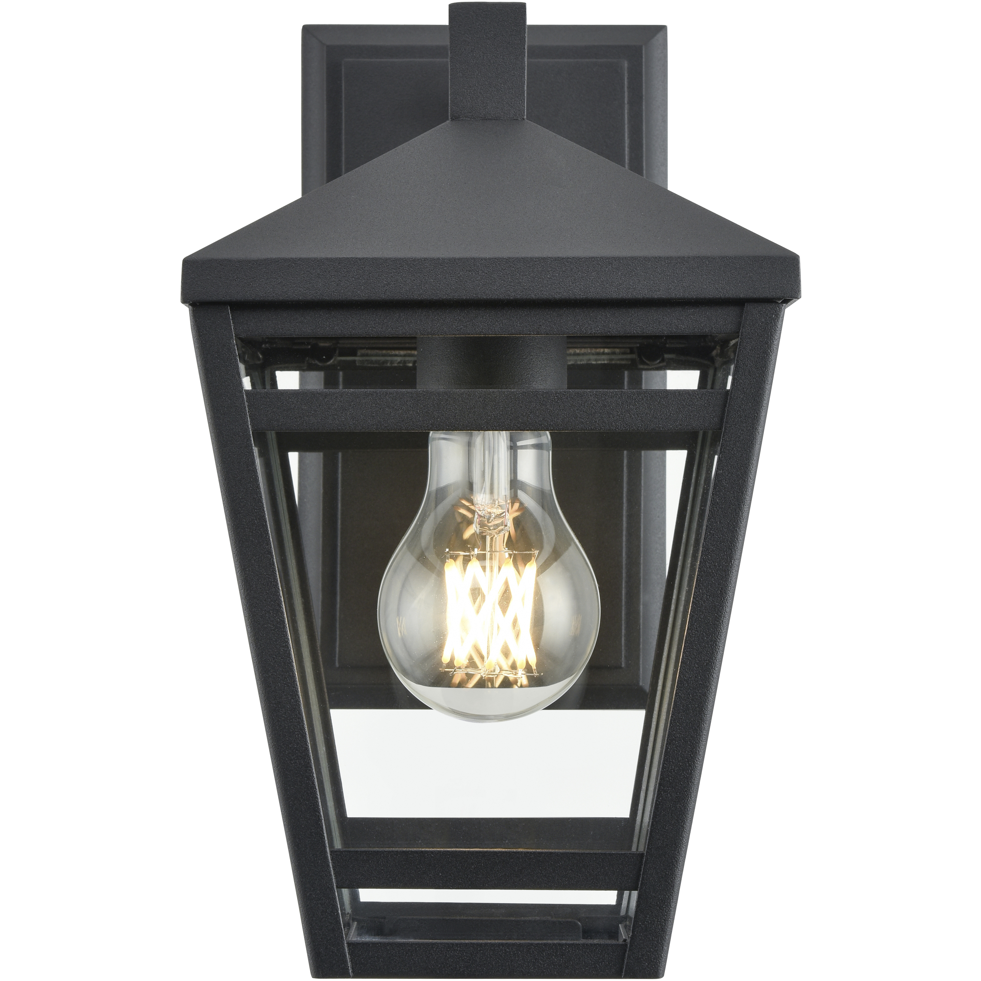 Seager 1 Light 10.75 inch Textured Black Outdoor Wall Sconce